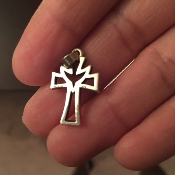 James Avery deep Holy Spirit cross charm - Picture 3 of 3